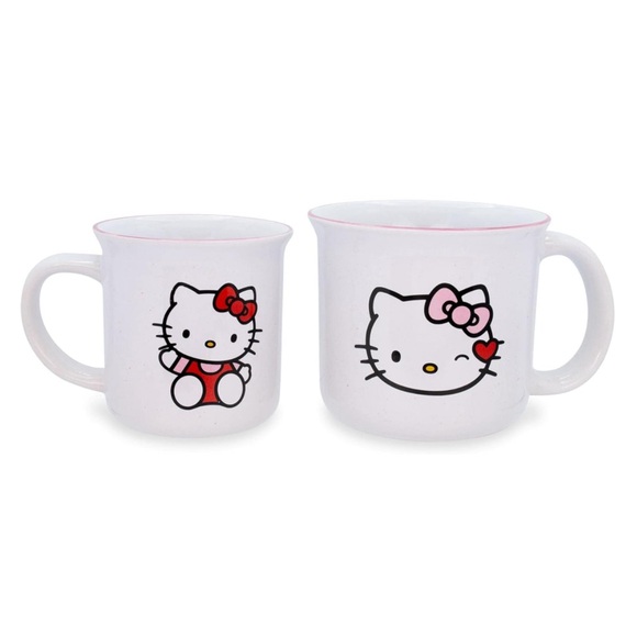 Hello Kitty Ceramic Camper Mugs, Set of 2 - Picture 1 of 5